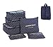 Itraveller 7 set Packing Cubes-3 travel Cubes 3 Pouches Bags with 1 Shoe Bag-Travel Luggage Compression Organizers