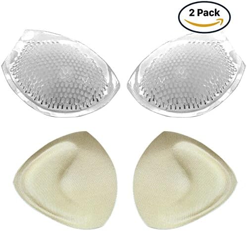 New 2018 Version 2 PACK Perforated Silicone Gel Foam Bra Insert Bikini Breast Enhancer Push Up Pads