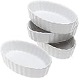 BonJour Chef’s Tools Porcelain Crème Brûlée Ramekin Set, 4-Piece, White
