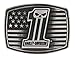 Harley-Davidson Men's #1 Skull American Flag Antique Belt Buckle, HDMBU10855