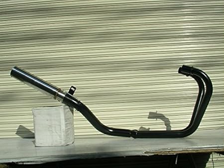Amazon Cb250t Cb400t ホーク2 2 1管 50 8p アルミサイレンサー タイプ2 ブラック マフラー エキゾーストパイプ 車 バイク