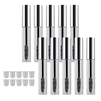 Sevender Mini Empty Mascara Tube with Eyelash Wand Refillable Eyelash Cream Vials Bottle Container for Travel Storage Pack of 10