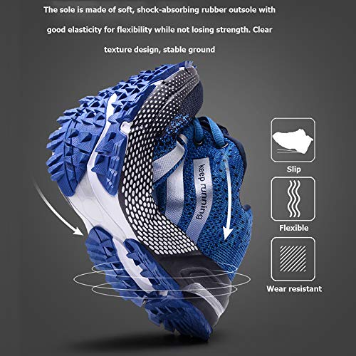 Moligin Running Shoes Men Women Athletic Fitness Tennis Sport Shoes Outdoor Lightweight Sneakers Blue