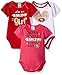 GERBER NFL San Francisco 49Ers Baby-Girls 3-Pack Short Sleeve Bodysuits, Red, 0-3 Months