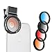 Zomei iPhone Graduated Lens Filter 37mm Professional 4 Pieces Camera Lens Filter Kit for iPhone 6S, 6S Plus, Samsung Galaxy, All Smartphones (Graduated Blue/Gray/Orange/Red)