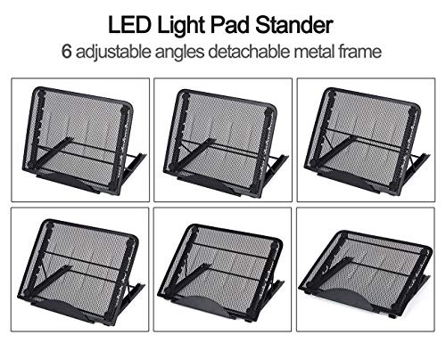 Diamond Painting A4 LED Light Pad, Dimmable Light Board Kit, Apply to Full Drill & Partial Drill 5D Diamond Painting with Detachable Stand and Clips