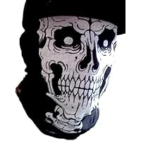 My Skull Store Unique Zombie Skeleton Skull Head Jaw Bones With Neck Vertebrae Bones Print Seamless Tubular Face Mask Wind Ski Biker Bandana