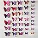 NewNewStar 12PCS 3D Purple Butterfly Wall Stickers New Home Art Decor Decoration Decals - DIY Removable 3D Vivid Special Man-made Lively Butterfly