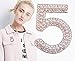 MISASHA Inspired Logo Number Five Imitation Faux Pearl Pin Brooch