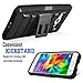 Galaxy Express 3 Case, Galaxy Luna Case, Galaxy Amp 2 Case, J1 2016 Case, [Combo Holster] Built-In Kickstand Bundled with [Tempered Glass Screen Protector] And Circlemalls Stylus Pen[Black]