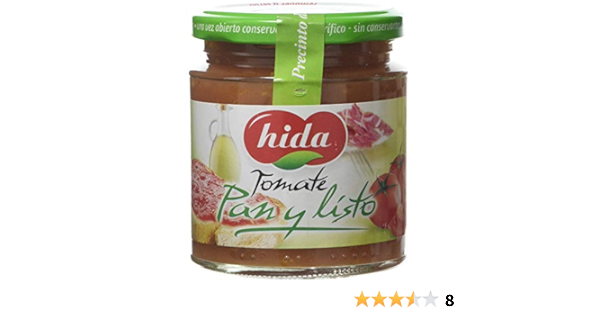 Hida Tomate, Pan y Listo 220g x 6 Botes Cristal - Total: 1320 ...