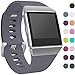 Wepro Bands Compatible with Fitbit Ionic SmartWatch, Watch Replacement Sport Strap for Women Men Kids, Buckle, Large, Blue Gray