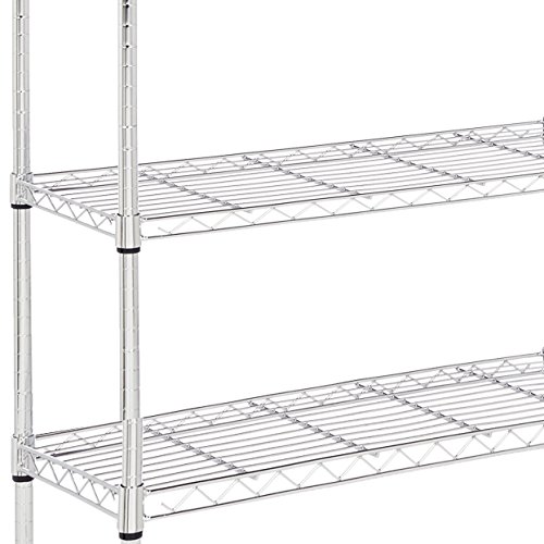 AmazonBasics 4Shelf Shelving Unit Chrome Buy Online in UAE. Home