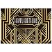 Allenjoy 7x5ft The Great Gatsby Themed Backdrop for Adults Wedding Party Decoration Black and Gold Roaring 20s Art Decor 1920s Happy Birthday Children Supplies Photography Pictures Photo Studio Booth primary