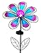 Bright Zeal Metal & Glass Flower Garden Decor Solar Lights