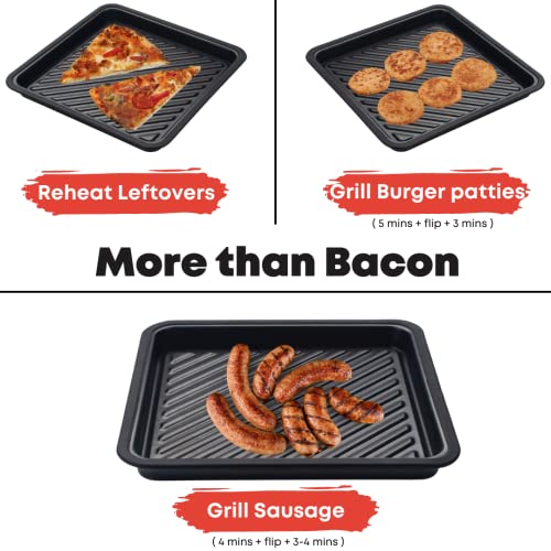 Microwave Bacon Grill Tray, Microwave Bacon Cooker, Fry 6 Slices Bacon