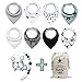 Baby Bandana Drool Bibs by MiiYoung + BPA Free Silicone Teethers with Pacifier Clip + Reusable Gift Bag, Pack of 8 Premium Quality for Boys or Girls, Excellent Baby Shower Registry Gift