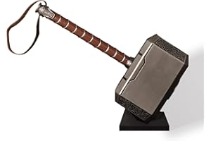 ZKBWFLA Thor's Hammer with Base Thor The Dark World Lightning Strike Hammer/Thanos Double Bladess Halloween Cosplay Props