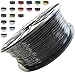 Melca 1.75 3D Printer Filament PLA 1kg +/- 0.03mm, Black 1.75mm (#0A0A0A)