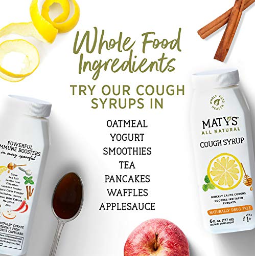 Maty's All Natural Cough Syrup 6 fl oz, Made with Immune Boosting Buckwheat Honey