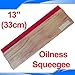 INTBUYING Screen Printing Squeegee Ink Squeegee Wooden Oiliness Scraper 75 Durometer 13inches Long 4 inches Wide with Rubber Blade and Wooden Handle