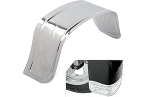 Cnkaka036 Motorcycle Front Mudguard Trim Skirt Replacement for Harley Touring Electra Glide For Softail 1980-2013, Chrome