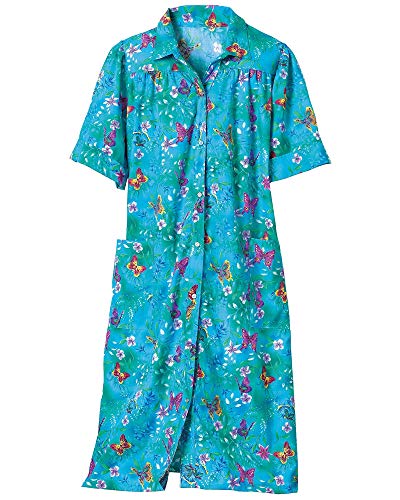 snap front house coat