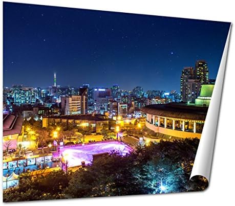 Ashley Giclee Fine Art Print, View Of Downtown Cityscape And Seoul Tower In Seoul South Korea, 16x20, AG5886286