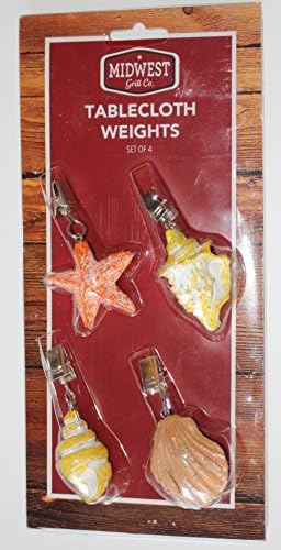 Midwest Grill Co Seashells Tablecloth Weights, Set of 4