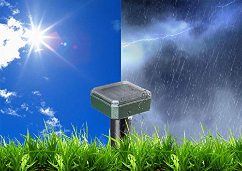 image for LIGHTSMAX Solar Mole Repellent 4 Pack, Ultrasonic Pest Control Rodent 