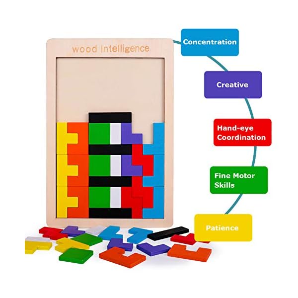 120 Stuks Houten Mozaïek Puzzel Speelgoed Montessori Kinderen Houten 3D Geometrische Vorm Puzzel Board Set Baby Vroege Onderwijs Speelgoed voor  26