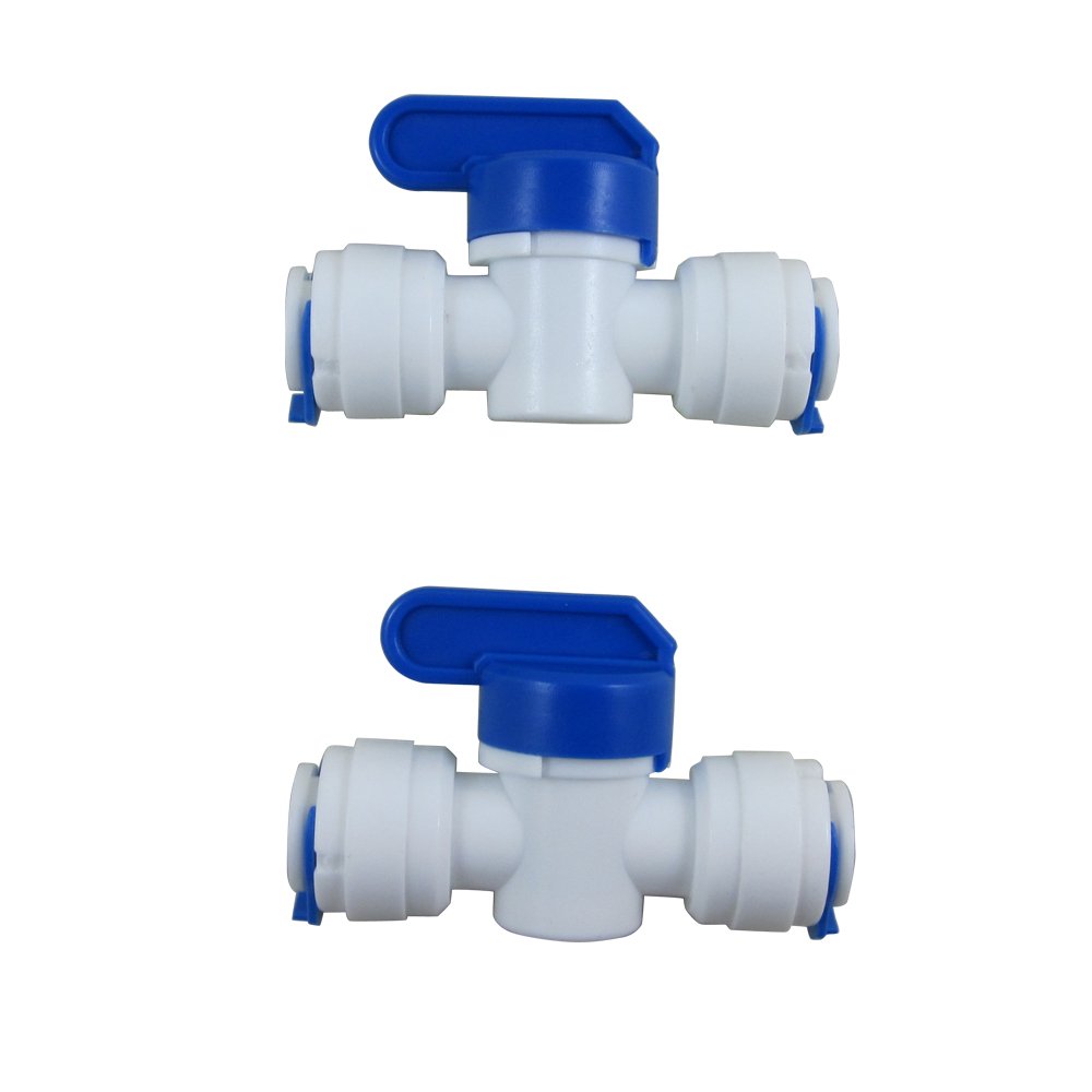 SENSTREE 3/8" Quick Connect Ball Valve for RO Water Reverse Osmosis System (Pack of 2)