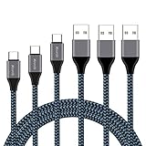 USB Type C Cable, Xcords 3Pack 3FT 6FT 10FT USB A to USB C Cable, Upgraded Premium Nylon Braided Fast Charger Compatible with Galaxy S9/S8 Plus/Note 9/8 Google Pixel/Moto Z Z2 / LG V30