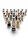 Hengshang 28Mini Gemstone Bottles Tumbled Stones Crystal Chips Healing Gem Crystal Reiki Wicca Stones Set