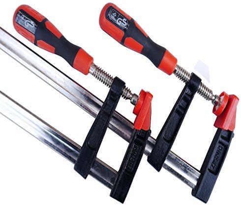 F Clamps Bar Clamp Heavy Duty 600 x 80mm 24" Long Quick Slide Wood Clamp 2pc