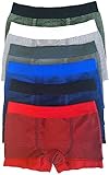 ToBeInStyle Boy's Pack of 6 Seamless Boxer Briefs Thin Stripes