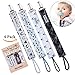 Ava & Kings 4 Pack Pacifier Clip Teething Ring Holder Straps to Sooth Baby Infants and Toddlers - Mixed Designs for Boys or Girls - Soft High Quality Materials & Gripping Clamps - Set 1: Bold in Blue