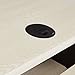 Oklahoma Sound Premium Plus Steel Wheeled AV Presentation Cart with Storage Cabinet, Wire Management Grommets, and 6 Outlet Power Strip, Ivory/Black