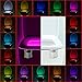 Licwshi Motion Activated Toilet Night Light 16 Color Changing Led Toilet Seat Light