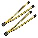 8pin CPU to 2 x PCIe 8pin (6+2) Motherboard Graphics Video Card PCI-e Express Power Adapter GPU VGA Y-Splitter Extension Cable Ethereum Mining ETH Hub Braided Sleeved Connector 10 Inch (25cm) 4 Pack