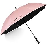 G4Free 54/62 Inch Windproof UV Protection Golf Umbrella Extra Large Silver Coated Automatic Open Stick Long Umbrella