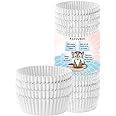 FattyBee 200 Pcs Pets White Disposable Feeding Bowls Liner, Disposable Pet Bowls, Small Paper Bowls/Liners, Paper Liner for S