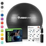URBNFit Exercise Ball (Multiple Sizes) for Fitness, Stability, Balance & Yoga - Workout Guide & Quick Pump Included - Anti Burst Professional Quality Design