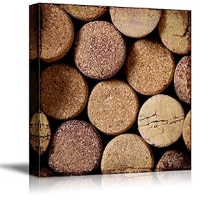 Square Canvas Wall Art - Rustic Style Wine Corks - Giclee Print Gallery Wrap Modern Home Art Ready to Hang - 12x12 inches