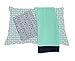 Bacati - Tribal 4 pc Toddler Bedding Set (3 pc Toddler Sheet Set, Mint/Navy)