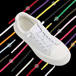 AOLLRUIRLL 2 Pairs Elastic No Tie Shoelaces For