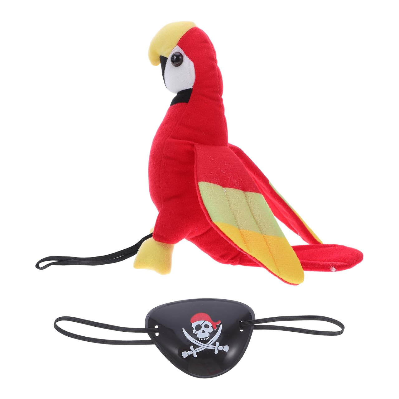 UKCOCO Pirate Parrot Plush Shoulder Prop - Lightweight Stuffed Toy for Halloween Cosplay Party Dress up and Stage Performance Accessory