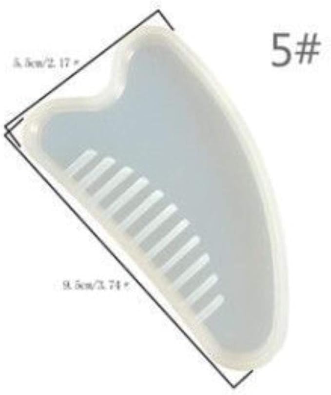 Cristal UV Resina Molde de Silicona Espejo Peine Molde Resina DIY Molde