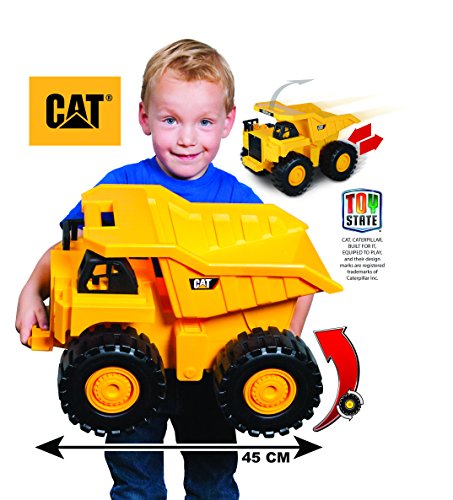 Toy State Caterpillar 18 Inch Push Powered Big Rev It Up Dump Truck