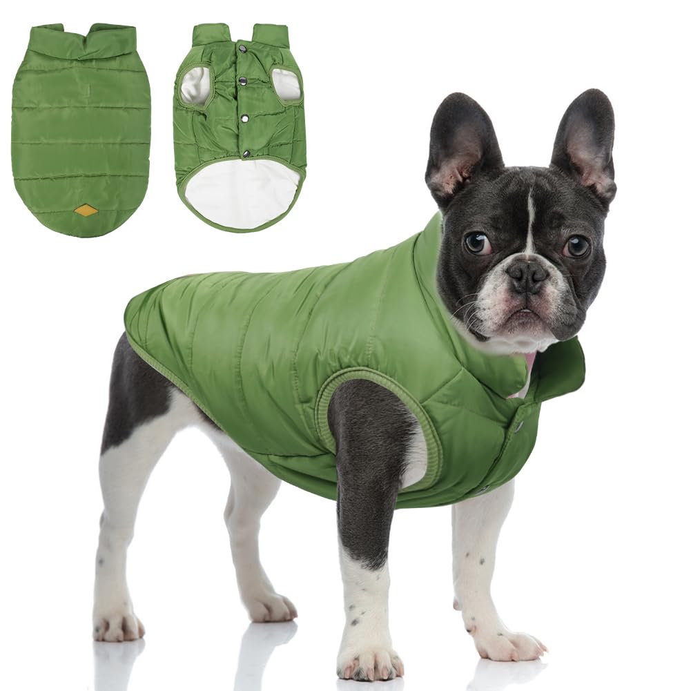 Meioro in Winter Coats for Dogs Clothes Dog Warm Winter Lined Coat French Bulldog Pug Dog Clothes Vest